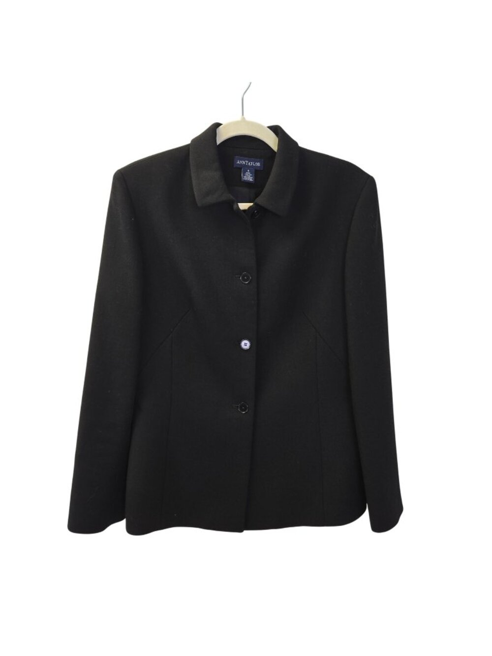 Ann Taylor 100% Wool Four Button Blazer Jacket Size 8